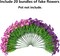 Artificial Outdoor Flowers 20 Bundles UV Resistant Morning Glory with Eucalyptus Purple Gradient